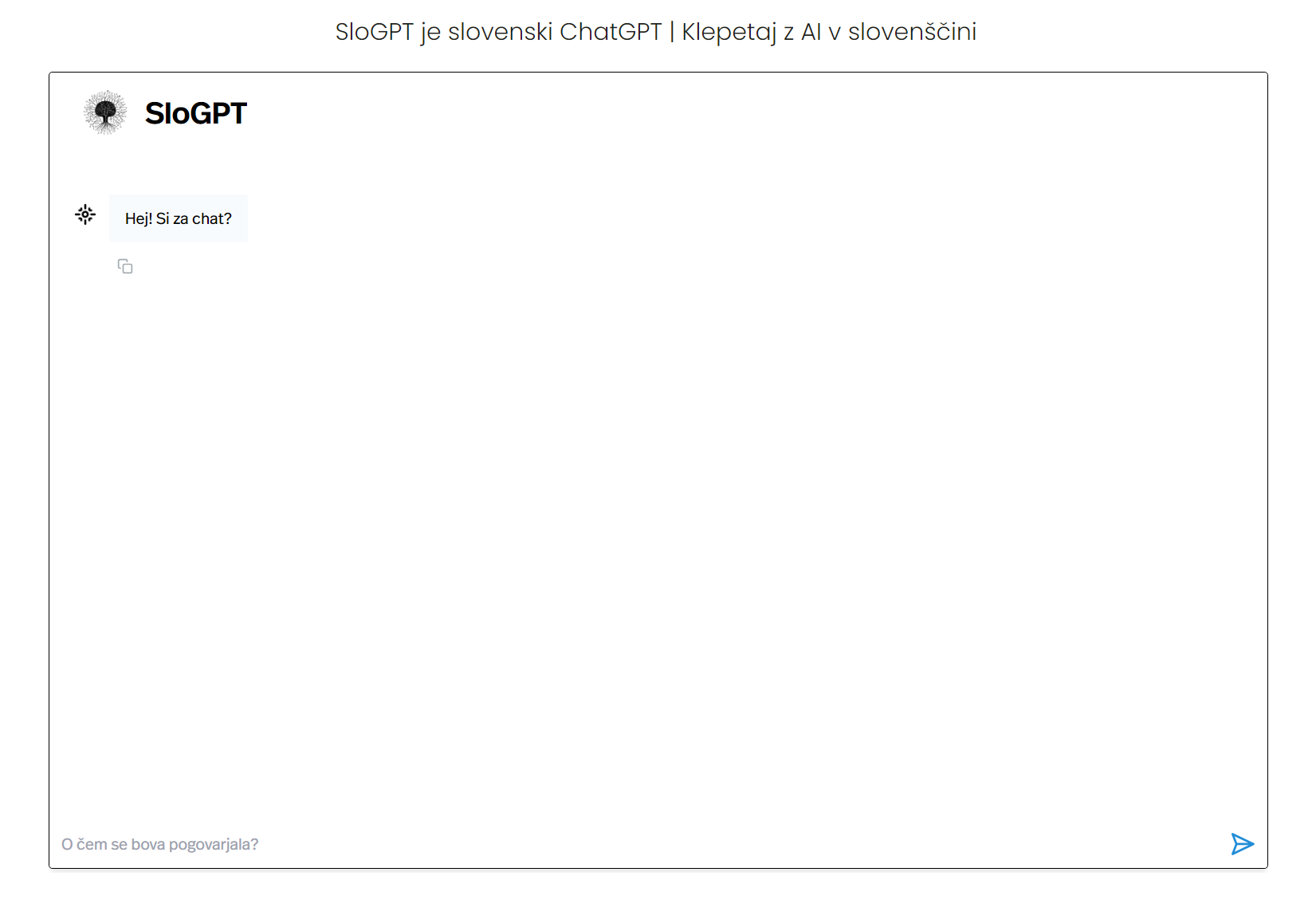 SloGPT: Slovenski ChaGPT - Klepetaj z AI v Slovenščini. 
